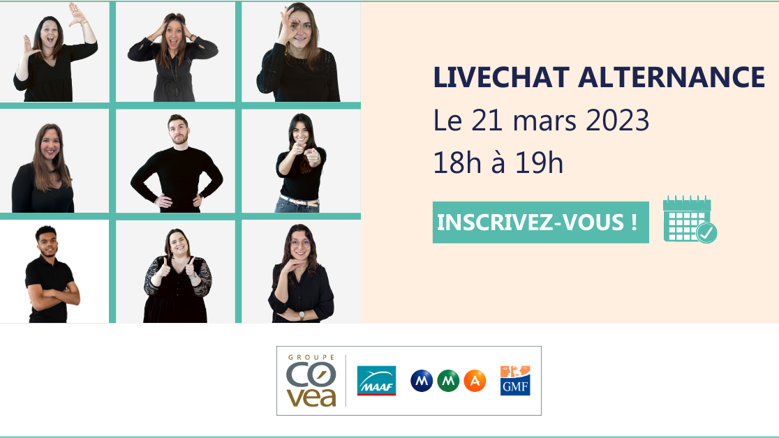 Image d'illustration de l'actualité Des questions sur l'alternance chez Covéa ? Echangez avec nos recruteurs !